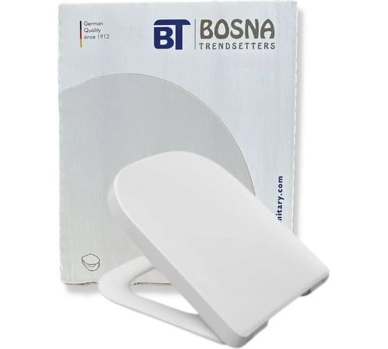 Сиденье Bosna Kiel с крышкой микролифт, быстросъемное, дюропласт, белое 542873 1