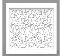 Экран для радиатора Cosca Decor Fresa перфорация, цветы, 600x600 мм, белый СПБ072682