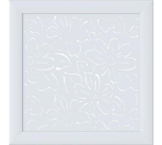 Экран для радиатора Cosca Decor Fresa перфорация, цветы, 600x600 мм, белый СПБ072682