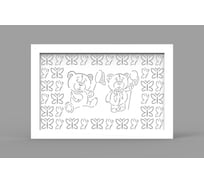 Экран для радиатора Cosca Decor Fresa перфорация, цветы, 600x900 мм, белый СПБ072588