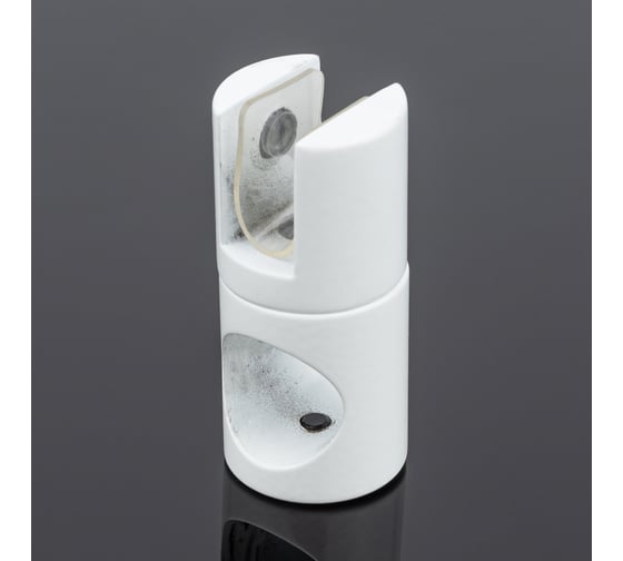Держатель стекла SERVICE PLUS сквозной, ф19, белый матовый, латунь D02-507WM/brass