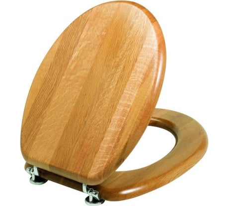 Сиденье для унитаза Wirquin натуральное дерево, крепления нержавеющие AB00610