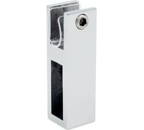 Коннектор трек-стекло SERVICE PLUS прямоугольный, сквозной, d19мм, хром глянцевый CK-109D19-PC