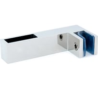 Коннектор трек-стекло SERVICE PLUS 90 прямоугольный, сквозной, 30/10, хром глянцевый CK-108D30-PC