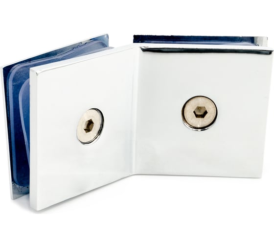 Коннектор стекло-стекло SERVICE PLUS 135, хром глянцевый CP-304S-PC