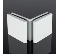 Коннектор стекло-стекло SERVICE PLUS 90, белый глянец, латунь K03-201WG/brass