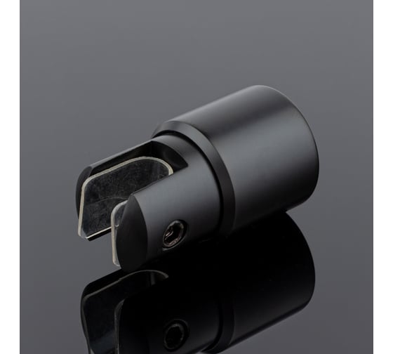 Держатель стекла SERVICE PLUS ф19, черный матовый, латунь D02-508BLK/brass