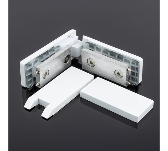 Петля стекло-стекло SERVICE PLUS 180, белый матовый, sus304 P03-105WM/sus304