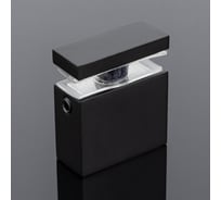 Соединитель труба-стекло SERVICE PLUS 30x10, черный матовый, sus304 S02-505BLK/sus304