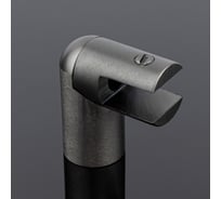 Держатель стекла SERVICE PLUS ф19, торцевой 90, графит матовый, латунь D02-509GFM/brass