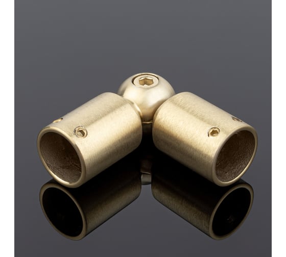 Соединитель трубы SERVICE PLUS ф19, 90-180, брашированное золото, sus304 S02-511BGM/sus304