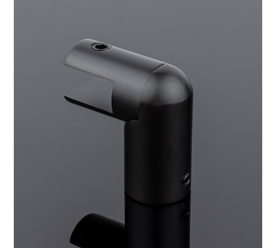 Держатель стекла SERVICE PLUS ф19, торцевой 90, черный матовый, латунь D02-509BLK/brass