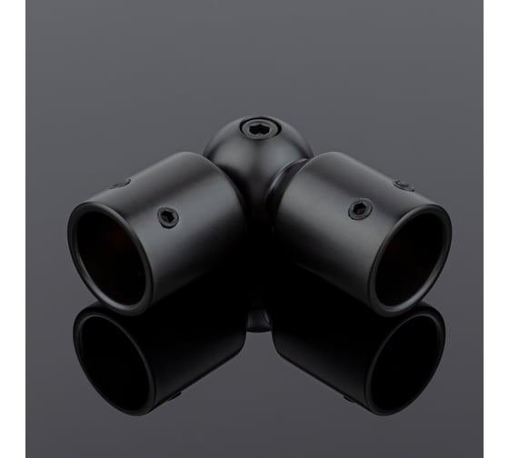 Соединитель трубы SERVICE PLUS ф19, 90-180, черный матовый, латунь S02-510BLK/brass