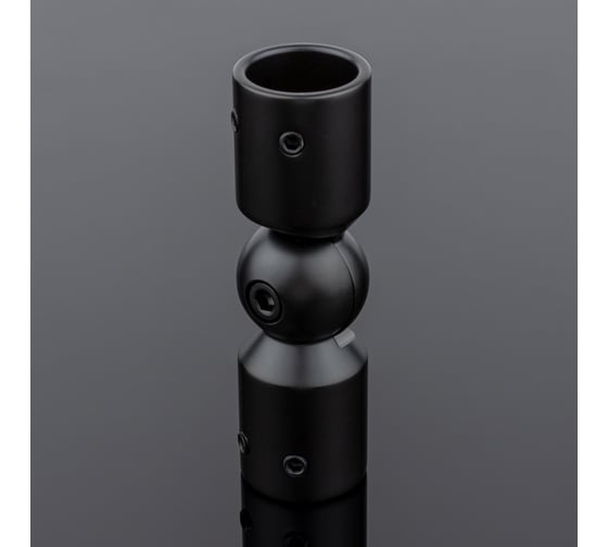 Соединитель трубы SERVICE PLUS ф19, 90-180, черный матовый, латунь S02-510BLK/brass
