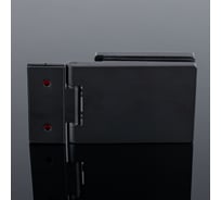 Петля стена-стекло SERVICE PLUS с защелкивающейся крышкой 90, черный матовый, латунь P03-101BLK/brass