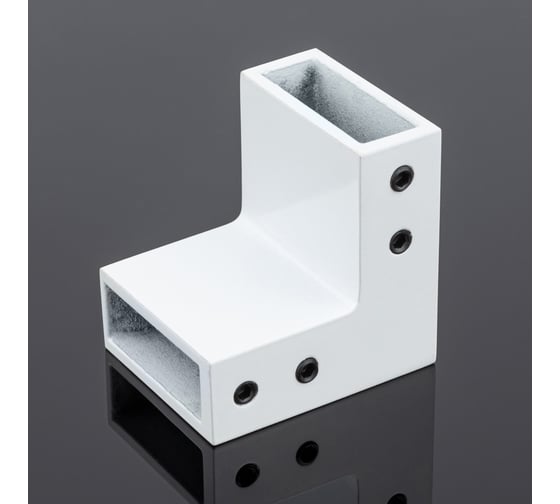 Соединитель трубы SERVICE PLUS 30x10, угловой 90, белый матовый, sus304 S02-504WM/sus304