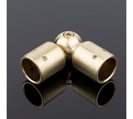 Соединитель трубы SERVICE PLUS ф19, 90-180, брашированное золото, латунь S02-510BGM/brass