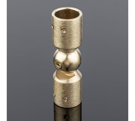 Соединитель трубы SERVICE PLUS ф19, 90-180, брашированное золото, латунь S02-510BGM/brass