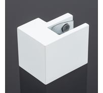 Держатель труба-стекло SERVICE PLUS 30x10, торцевой, белый матовый, sus304 D02-503WM/sus304