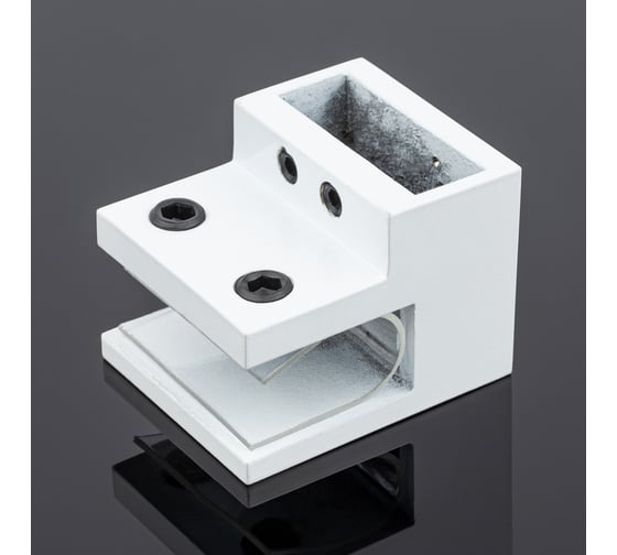 Держатель труба-стекло SERVICE PLUS 30x10, торцевой, белый матовый, sus304 D02-503WM/sus304
