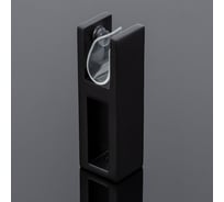 Держатель стекла SERVICE PLUS сквозной, 30x10, черный матовый, sus304 S02-501BLK/sus304