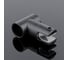 Соединитель трубы SERVICE PLUS ф19, 180, черный матовый, sus304 D02-512BLK/sus304 3