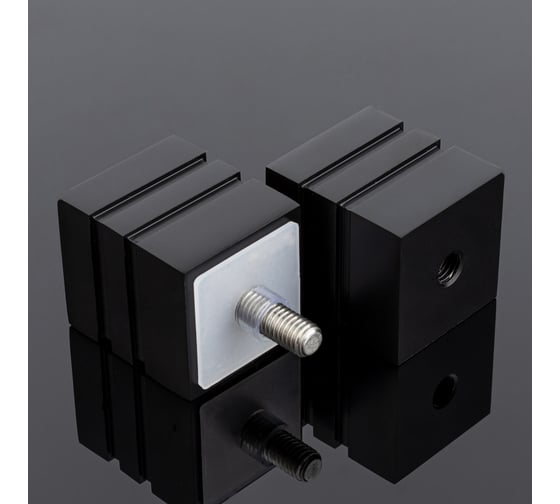 Ручка кноб SERVICE PLUS квадратная, нержавеющая сталь sus304 RK02-303BLK/sus304