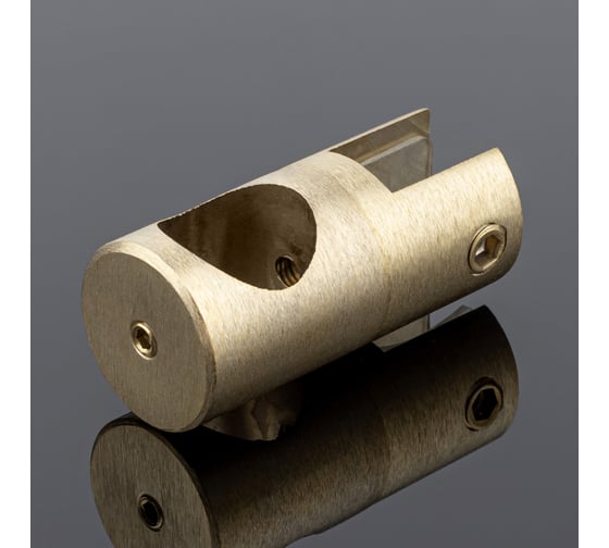Держатель стекла SERVICE PLUS сквозной, ф19, брашированное золото, латунь D02-507BGM/brass 1