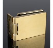 Петля стена-стекло SERVICE PLUS с защелкивающейся крышкой 90, брашированное золото, латунь P03-101BGM/brass