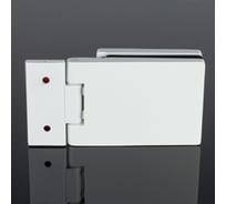 Петля стена-стекло SERVICE PLUS с защелкивающейся крышкой 90, белый глянец, латунь P03-101WG/brass