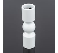 Соединитель трубы SERVICE PLUS ф19, 90-180, белый матовый, латунь S02-510WM/brass