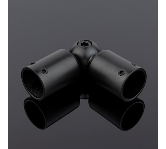 Соединитель трубы SERVICE PLUS ф19, 90-180, черный матовый, sus304 S02-511BLK/sus304