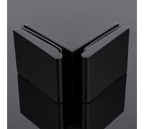 Коннектор стекло-стекло SERVICE PLUS 90, черный матовый, латунь K03-201BLK/brass