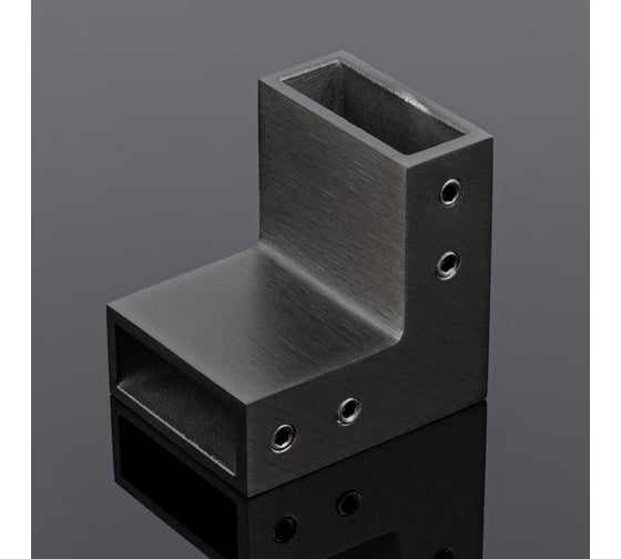 Соединитель трубы SERVICE PLUS 30x10, угловой 90, графит матовый, sus304 S02-504GFM/sus304