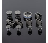 Комплект раздвижной системы для стеклянных душевых кабин SERVICE PLUS графит матовый, sus304 RS02-400GFM/SUS304