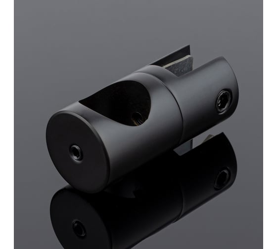 Держатель стекла SERVICE PLUS сквозной, ф19, черный матовый, латунь D02-507BLK/brass 1