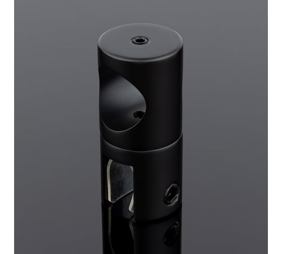 Держатель стекла SERVICE PLUS сквозной, ф19, черный матовый, латунь D02-507BLK/brass