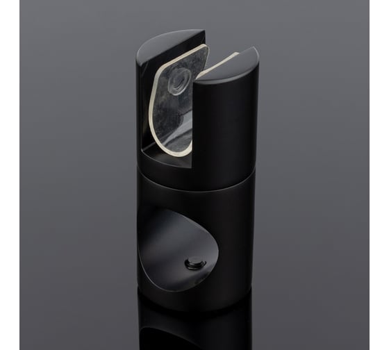 Держатель стекла SERVICE PLUS сквозной, ф19, черный матовый, латунь D02-507BLK/brass