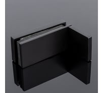 Коннектор стена-стекло SERVICE PLUS 90, с пластиной, черный матовый, sus304 K02-204BLK/sus304