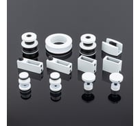 Комплект раздвижной системы для стеклянных душевых кабин SERVICE PLUS белый матовый, sus304 RS02-400WM/SUS304