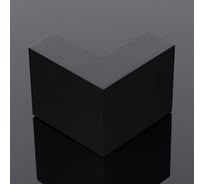 Соединитель трубы SERVICE PLUS 30x10, угловой 90, черный матовый, sus304 S02-504BLK/sus304