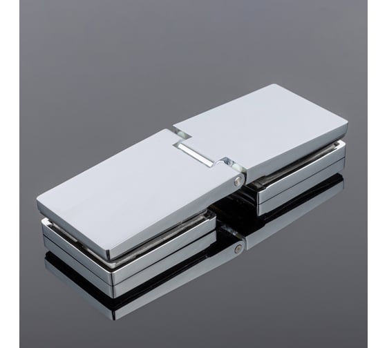 Петля стекло-стекло SERVICE PLUS с защелкивающимися крышками, хром, латунь P03-100CR/brass