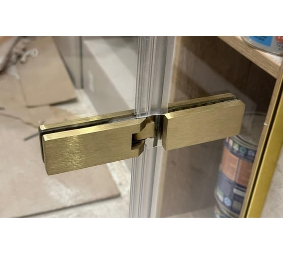 Петля стекло-стекло SERVICE PLUS 180, брашированное золото, sus304 P03-105BGM/sus304