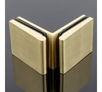 Коннектор стекло-стекло SERVICE PLUS 90, брашированное золото,латунь K03-201BGD/brass