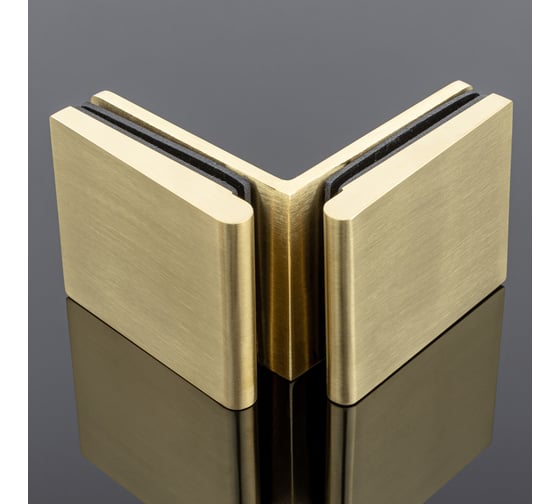 Коннектор стекло-стекло SERVICE PLUS 90, брашированное золото,латунь K03-201BGD/brass 1