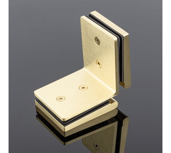 Коннектор стекло-стекло SERVICE PLUS 90, брашированное золото,латунь K03-201BGD/brass