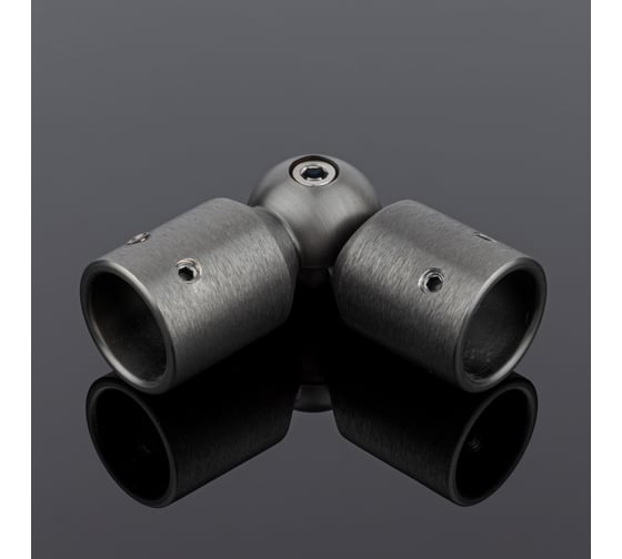 Соединитель трубы SERVICE PLUS ф19, 90-180, графит матовый, латунь S02-510GFM/brass