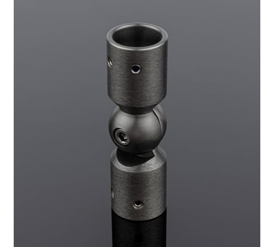 Соединитель трубы SERVICE PLUS ф19, 90-180, графит матовый, латунь S02-510GFM/brass