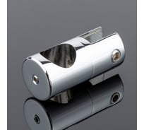 Держатель стекла SERVICE PLUS сквозной, ф19, хром, латунь D02-507CR/brass
