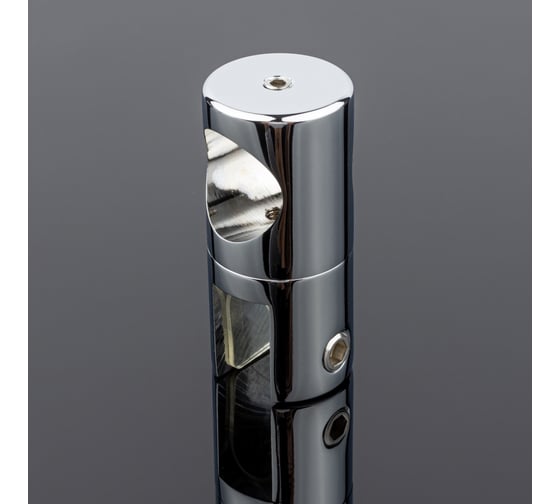 Держатель стекла SERVICE PLUS сквозной, ф19, хром, латунь D02-507CR/brass